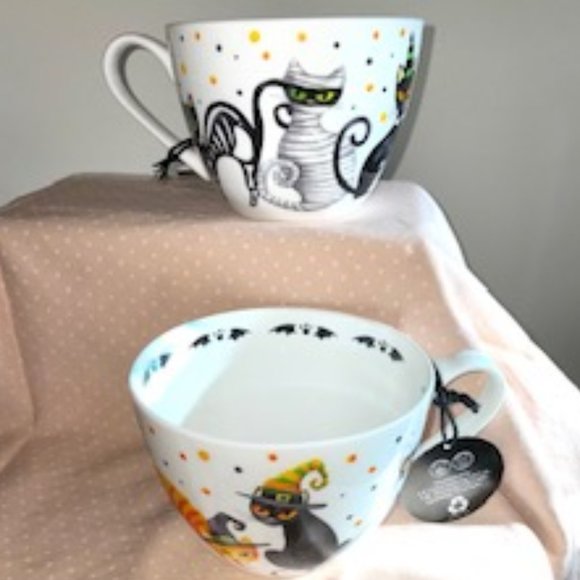 NWT 2 Happy Halloween Cat Mugs. - Picture 11 of 12